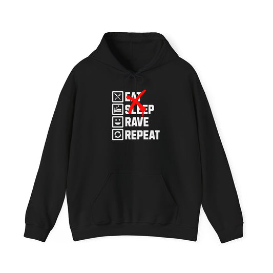 Eat, Sleep, Rave, Repeat - Unisex Rave Hoodie